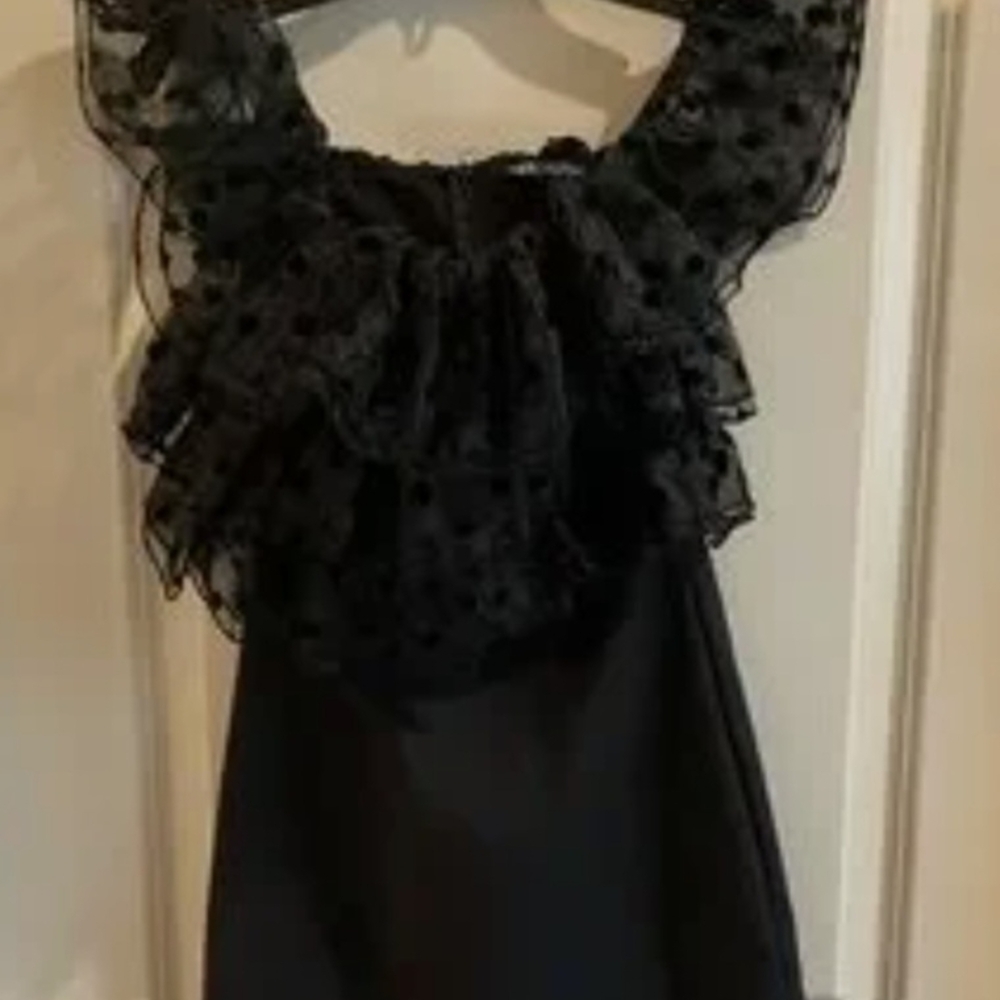 Zara Black Ruffled Dress